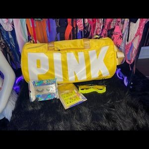 Pink bag yellow